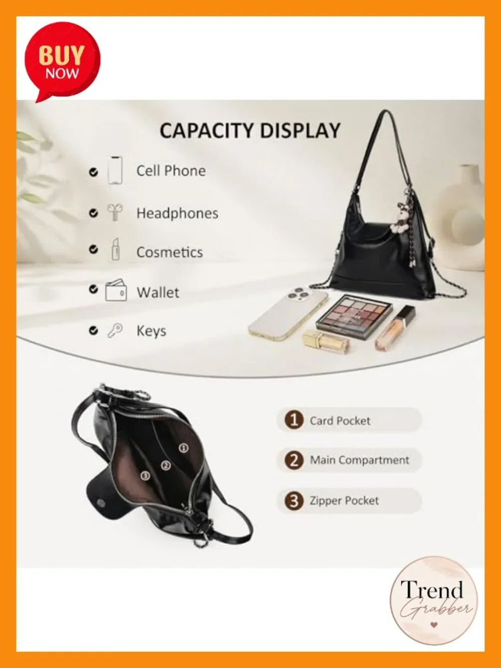 Women's Convertible Hobo Backpack Purse Faux Leather Shoulder Handbag 3-in-1